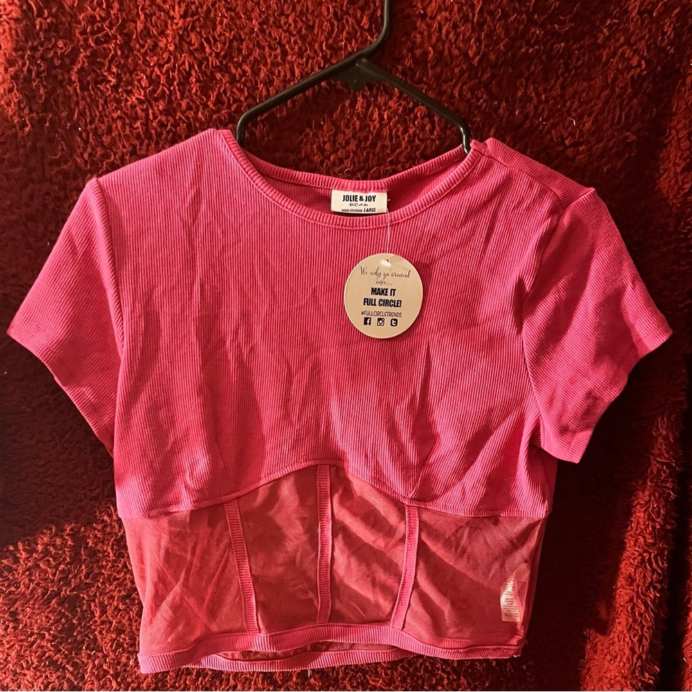 Jolie and Joy corset crop tee